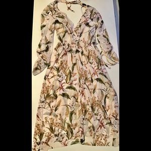 TOPSHOP flower pink dress size 6